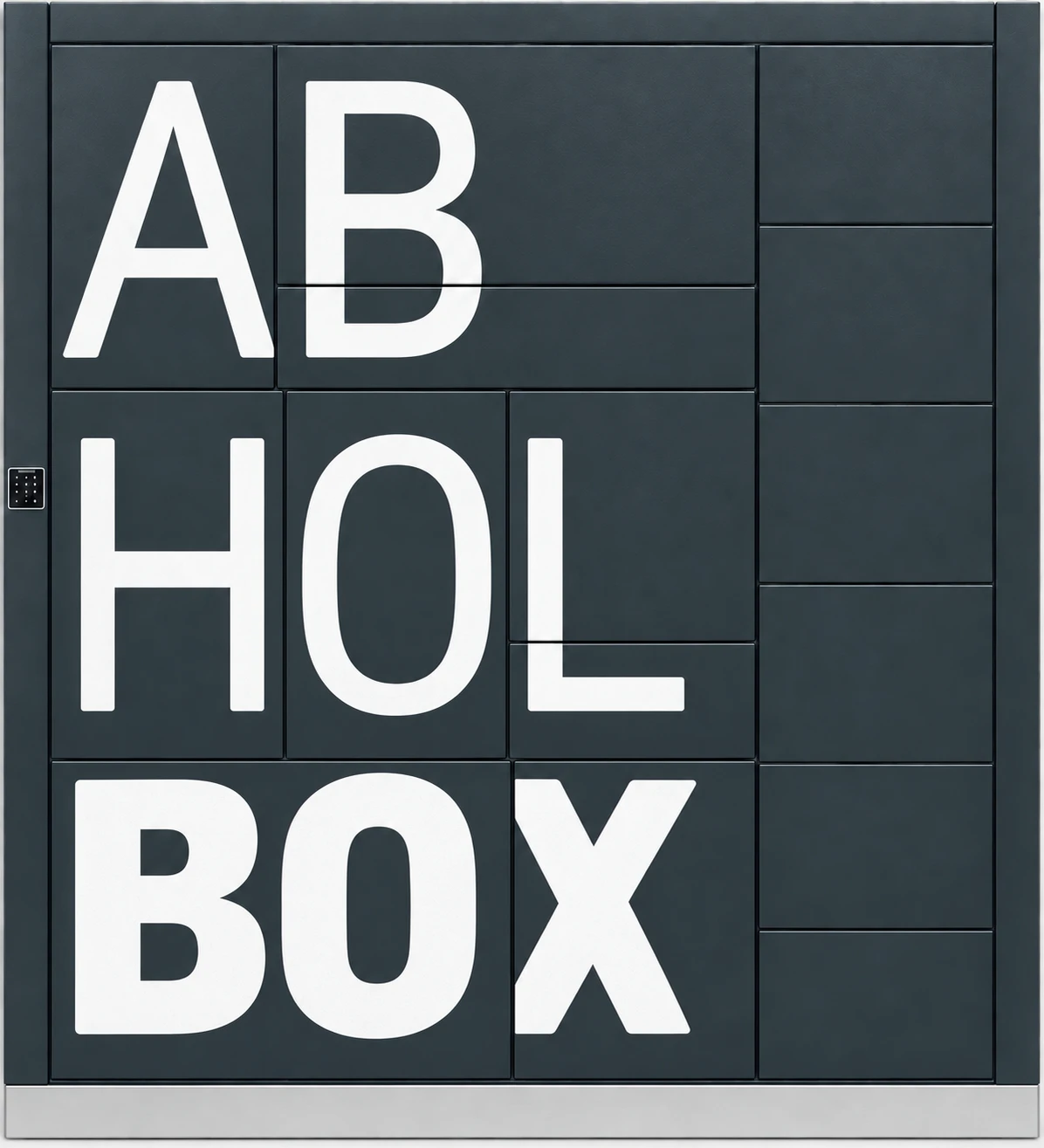 Interaktive Visualisierung unserer anthrazitfarbenen ABHOLBOX